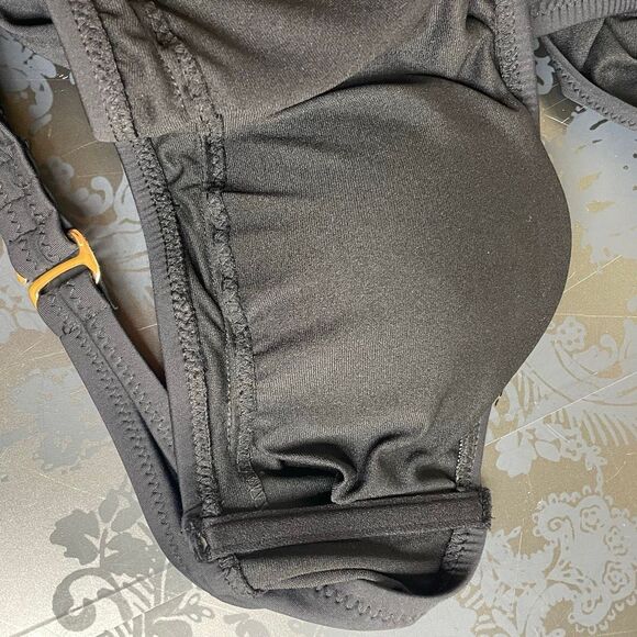 Shade & Shore Women's One Shoulder Bow Cut Out One Piece Swimsuit Black Size Med - Picture 10 of 10